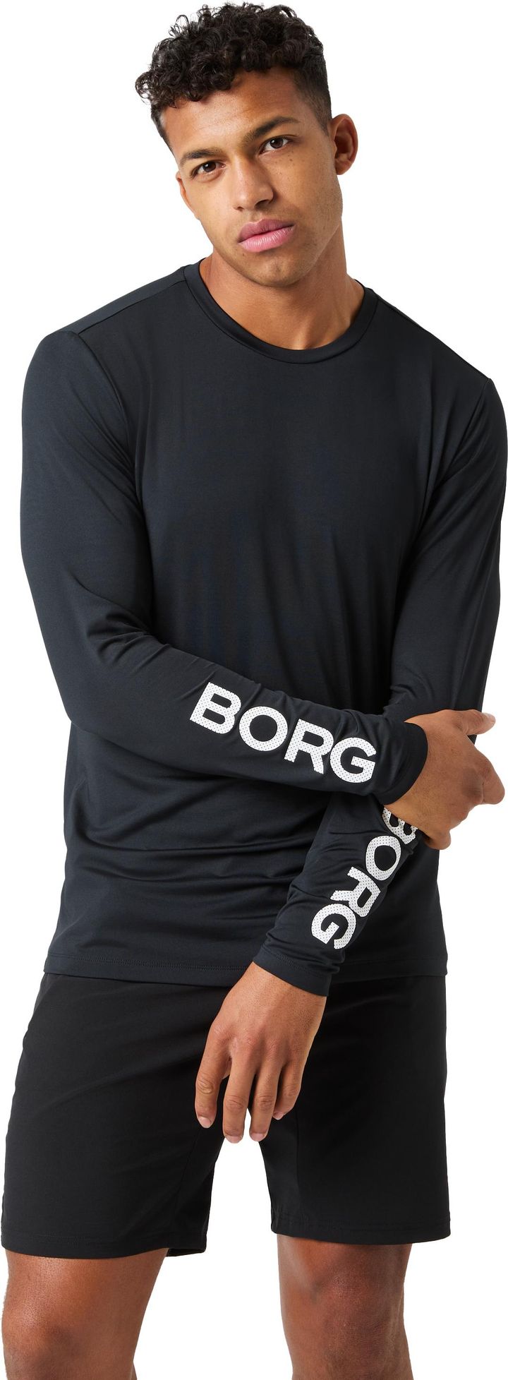 Björn Borg Men's Borg Long Sleeve T-Shirt Black Beauty Björn Borg