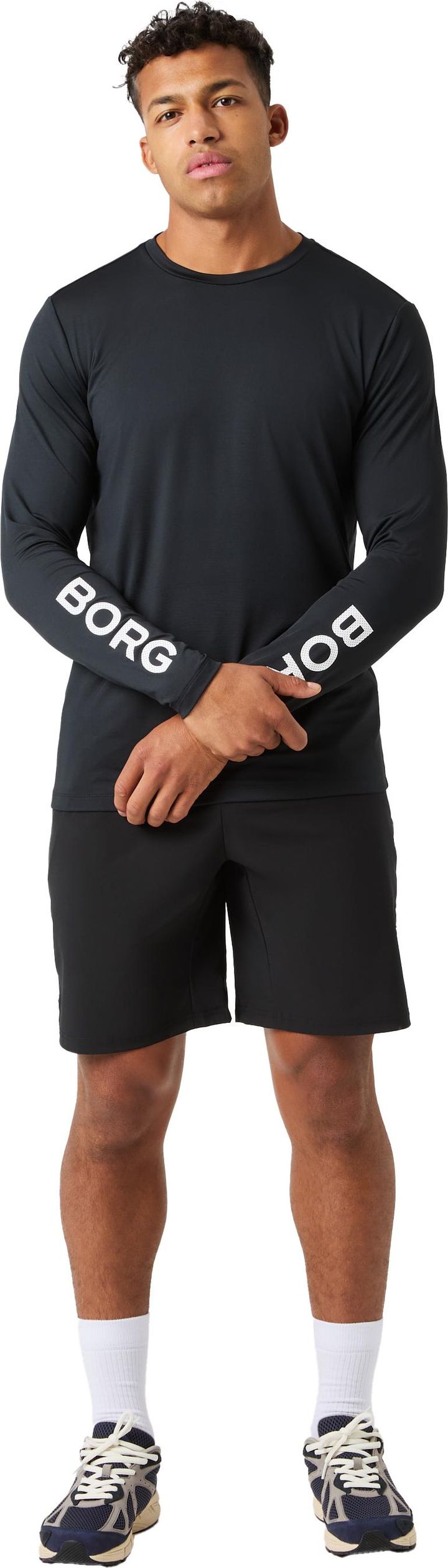 Björn Borg Men's Borg Long Sleeve T-Shirt Black Beauty Björn Borg