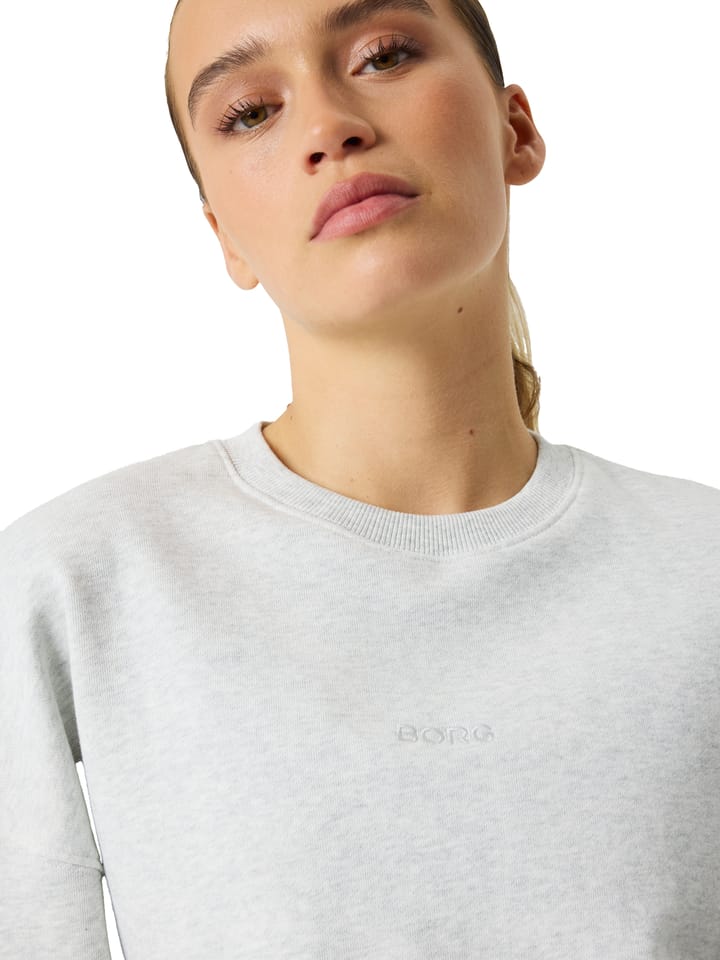 Björn Borg Women's Studio Oversized Sweatshirt Ultra Light Grey Melange Björn Borg
