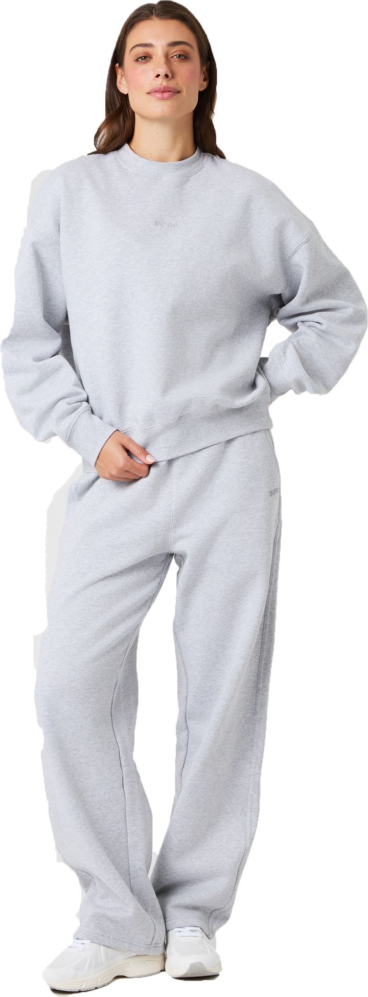 Björn Borg Women's Studio Oversized Sweatshirt Light Grey Melange Björn Borg Björn Borg Women's Studio Oversized Sweatshirt Light Grey Melange Björn Borg