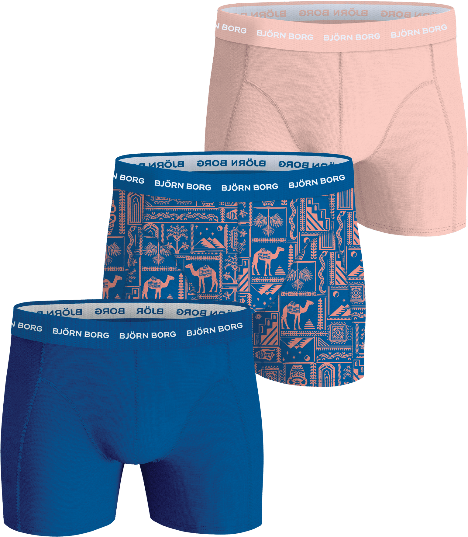 Björn Borg Men's Cotton Stretch Boxers 3-pack Multipack 4