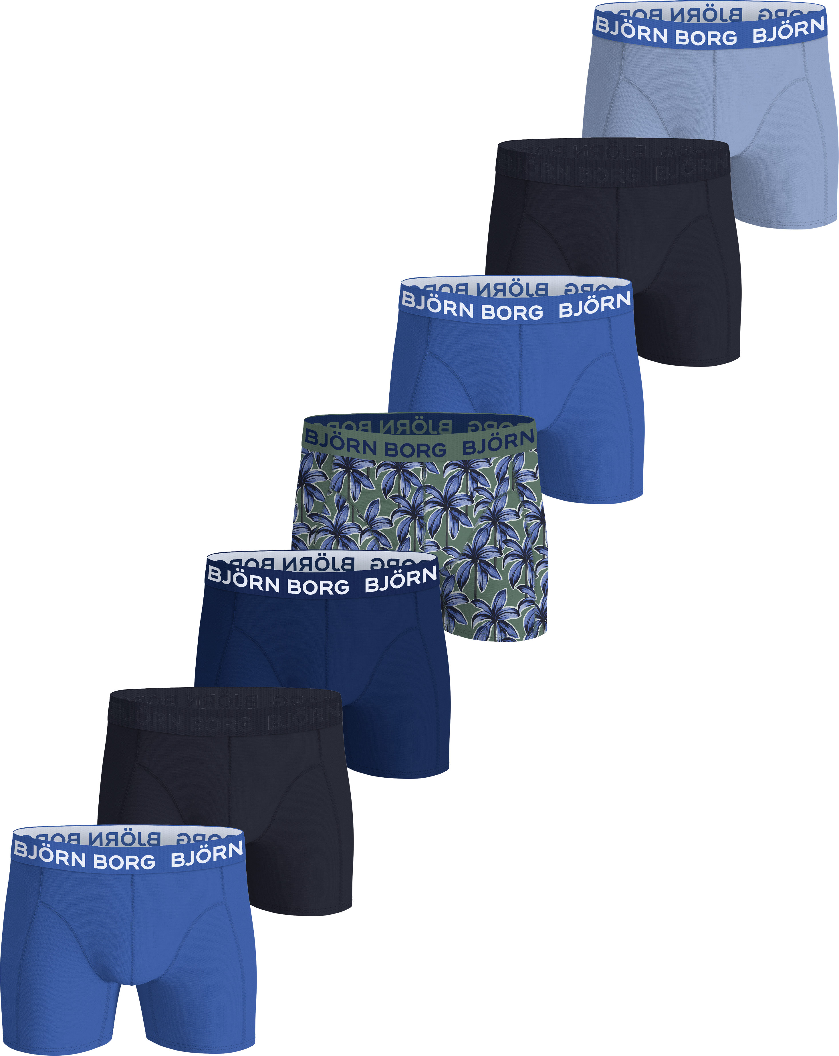 Björn Borg Men's Cotton Stretch Boxer 7p Multipack 1 Undertøy XL