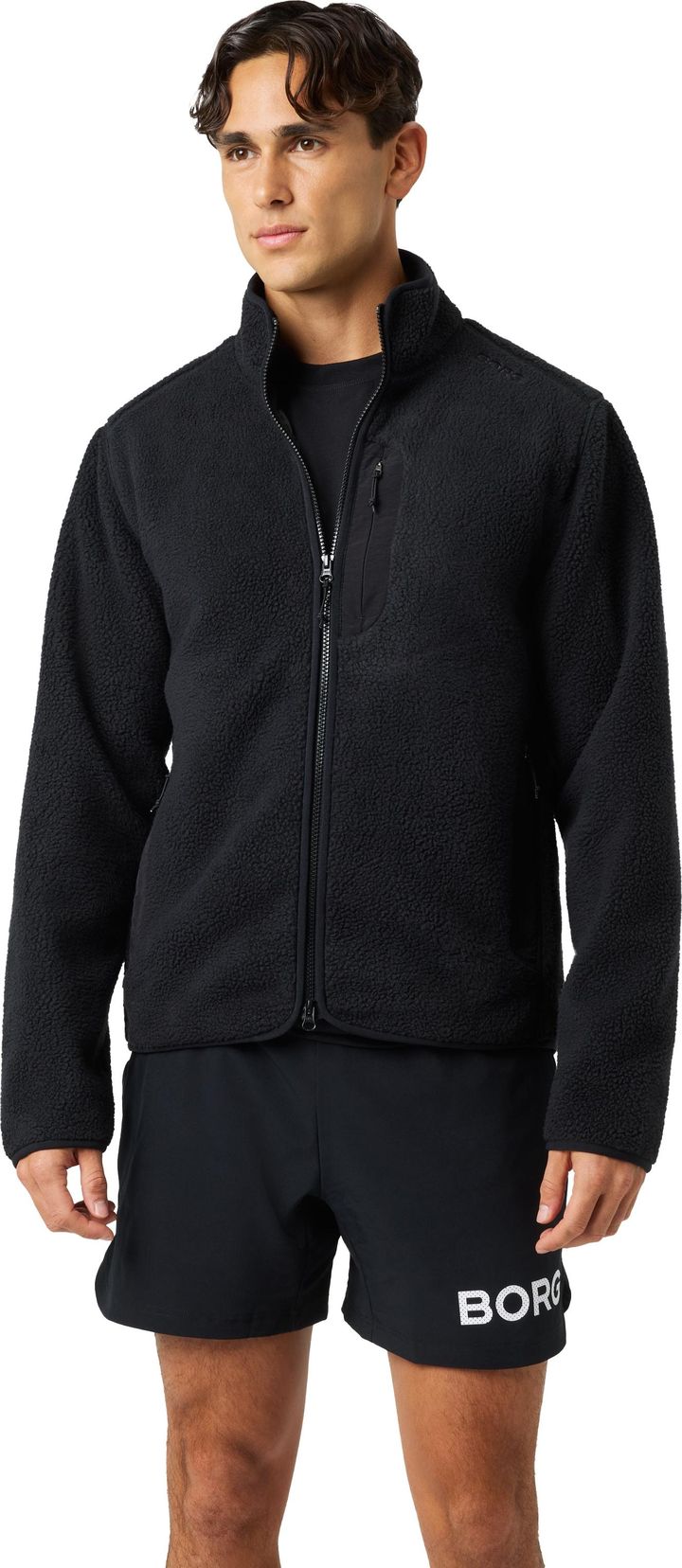 Björn Borg Men's Borg Pile Jacket Black Beauty Björn Borg