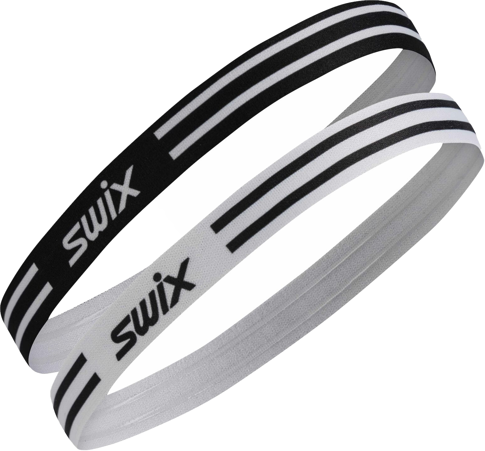 Swix Vantage Elastic Hairbands 2pk Black/Bright White