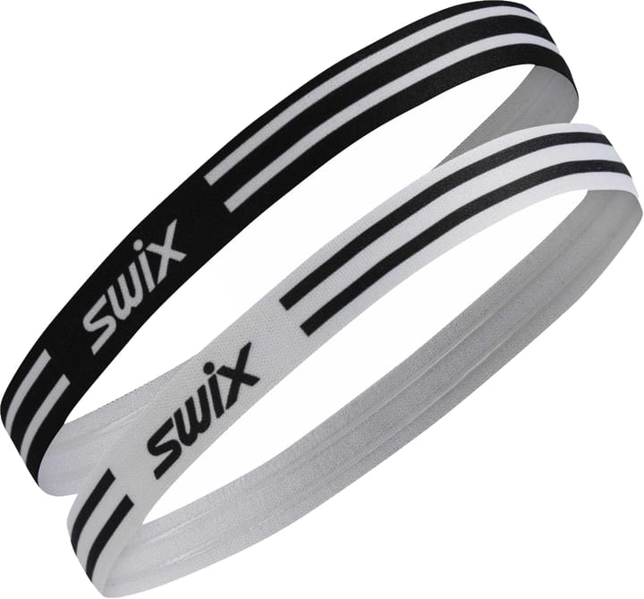 Swix Vantage Elastic Hairbands 2pk Black/Bright White Swix