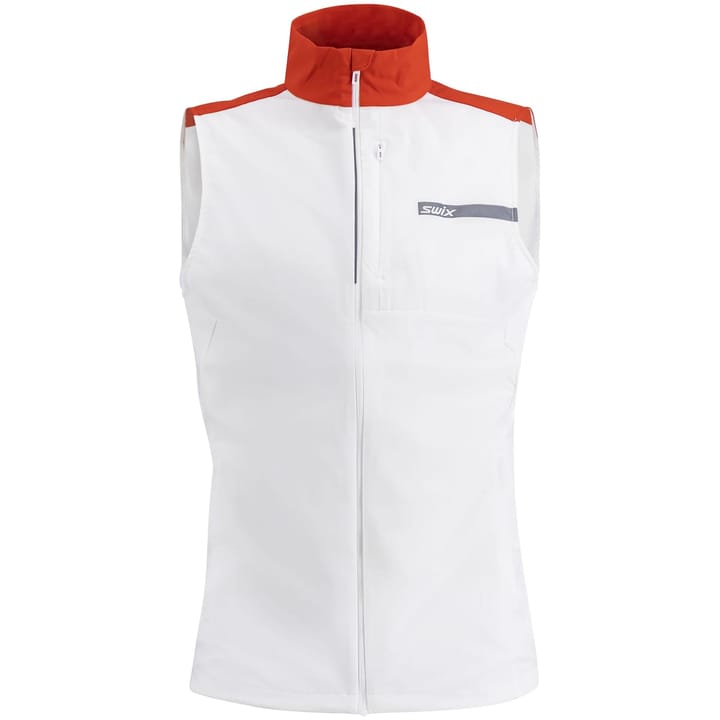 Swix Roadline Wind Vest M Bright White/Fiery Red Swix