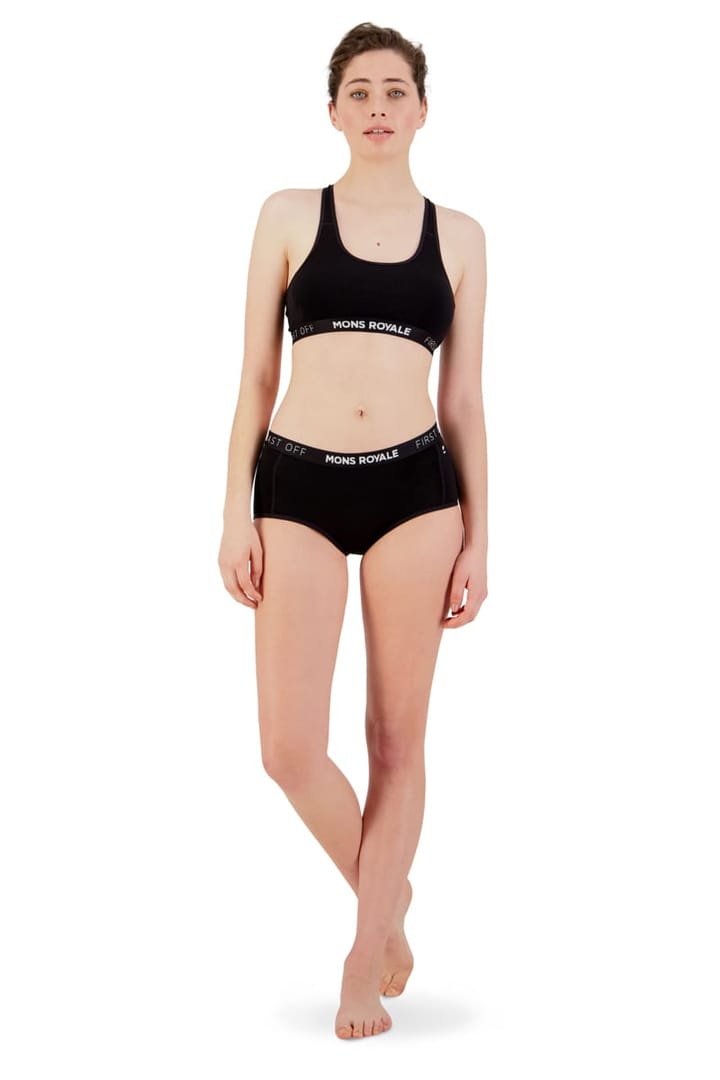 Mons Royale Women's Sierra Sports Bra Black Mons Royale Mons Royale Women's Sierra Sports Bra Black Mons Royale