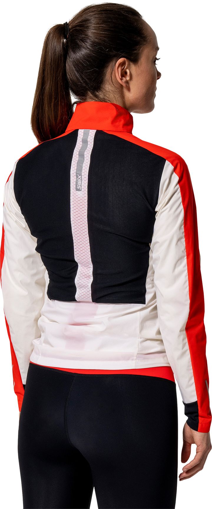 Swix Women's Roadline Wind Jacket Bright White/Fiery Red Swix