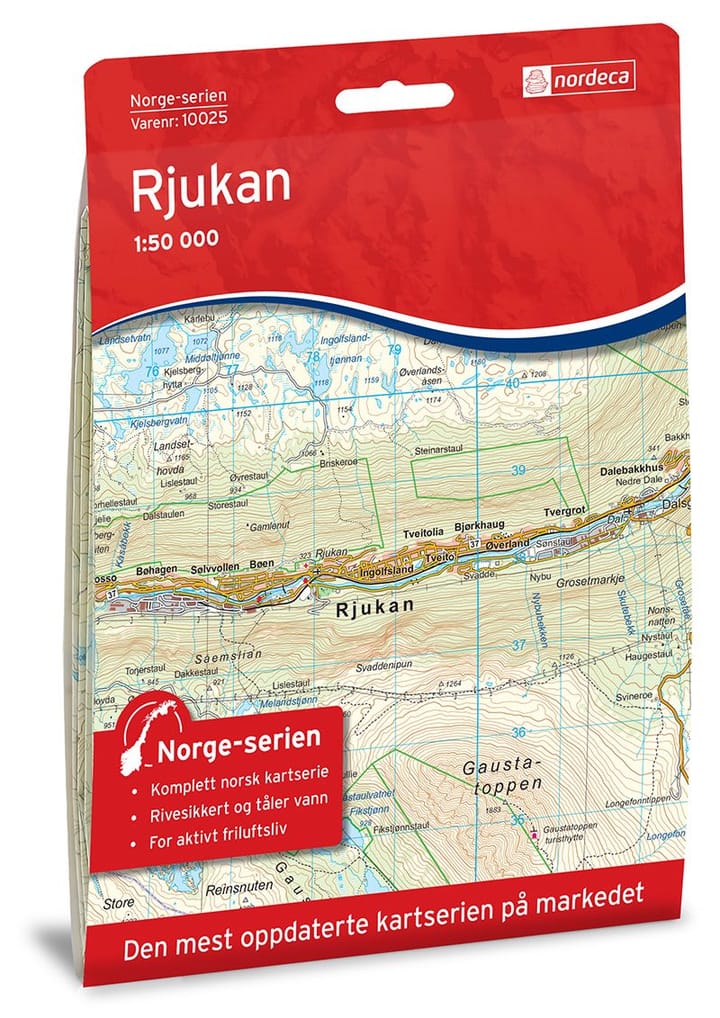 Nordeca Rjukan Norge-Serien 1:50 000 Turkart Ugland IT