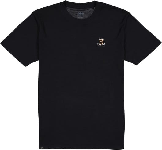 Mons Royale Men's Icon Merino Air-Con T-Shirt Black With Small MR Logo Chest Mons Royale