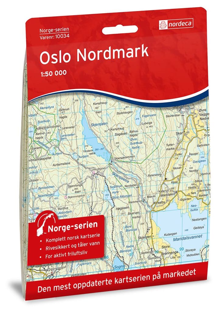 Nordeca Oslo Nordmark Norge-Serien 1:50 000 Turkart Ugland IT