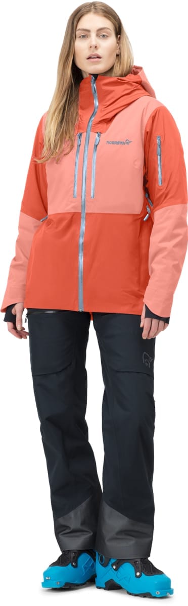 Norrøna Women's Lofoten Gore-tex Thermo100 Jacket Orange Alert/Peach Amber Norrøna