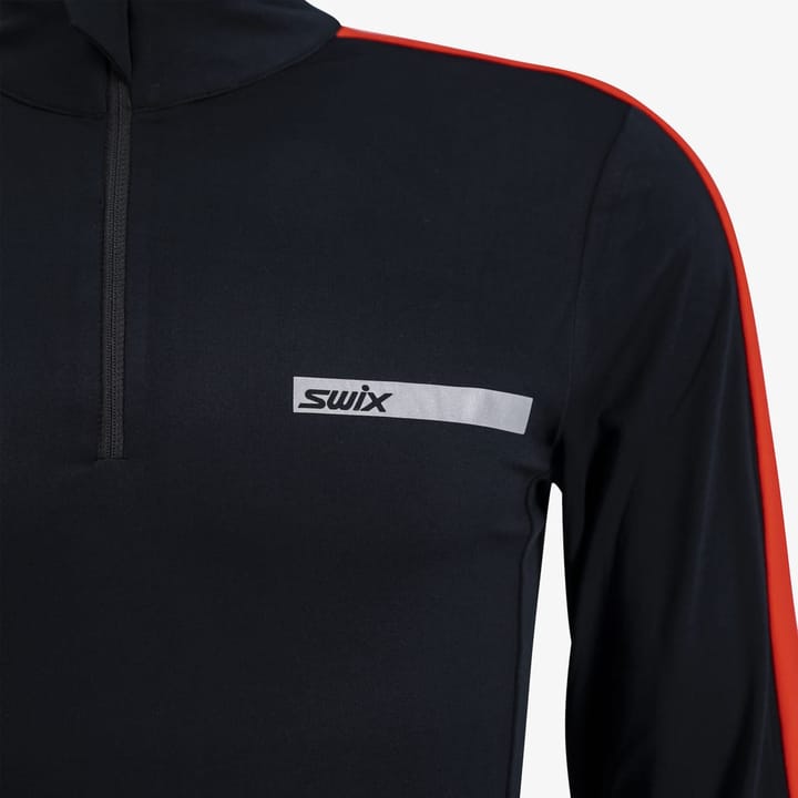 Swix Roadline Nts Half Zip Baselayer Top M Black/Fiery Red Swix