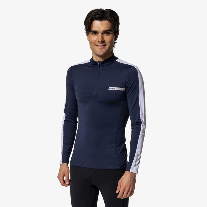 Swix Roadline Nts Half Zip Baselayer Top M Dark Navy/Bright White Swix