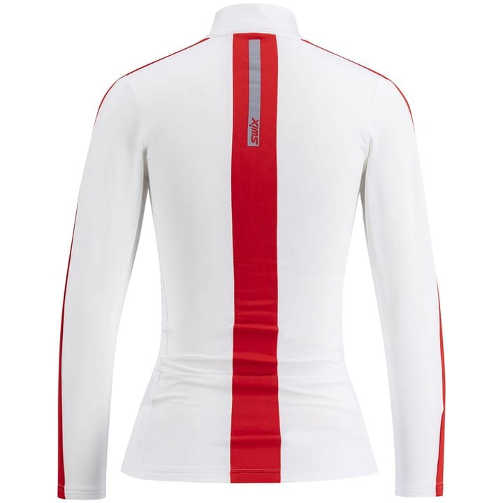 Swix Roadline Nts Half Zip Baselayer Top W Bright White/Fiery Red Swix