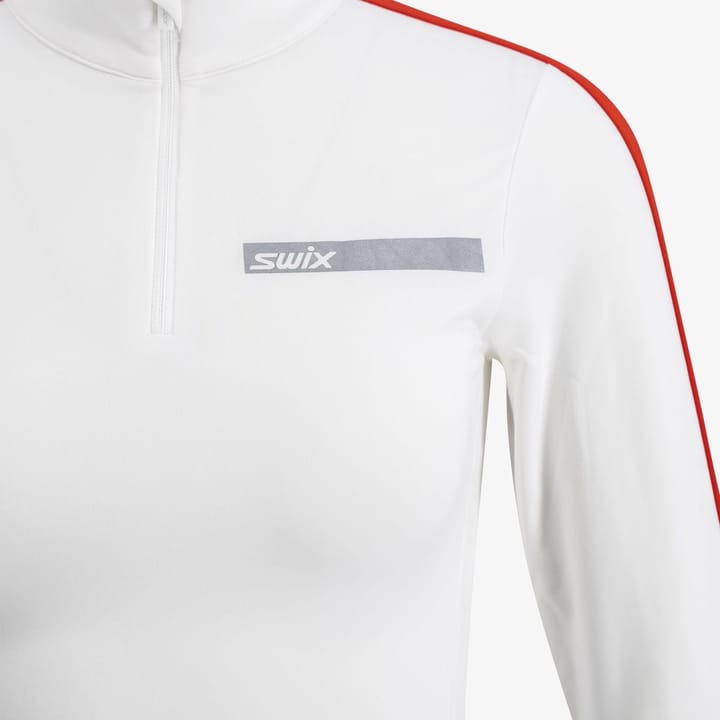 Swix Roadline Nts Half Zip Baselayer Top W Bright White/Fiery Red Swix