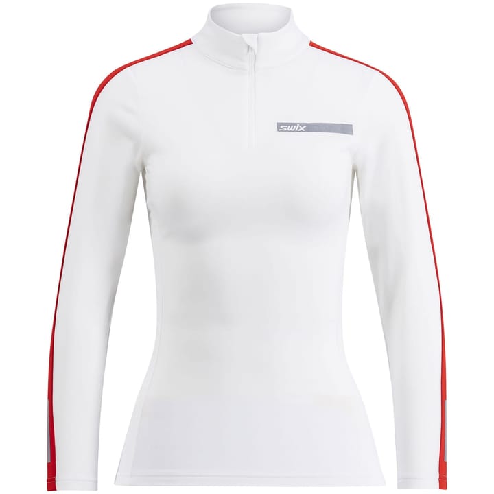 Swix Roadline Nts Half Zip Baselayer Top W Bright White/Fiery Red Swix