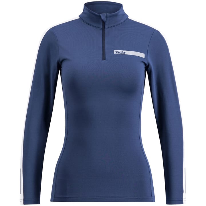 Swix Roadline Nts Half Zip Baselayer Top W Lake Blue/Bright White Swix