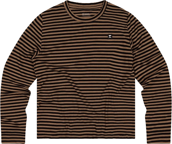 Mons Royale Women´s Icon Merino Long Sleeve  Mr Stripe Toffee Mons Royale
