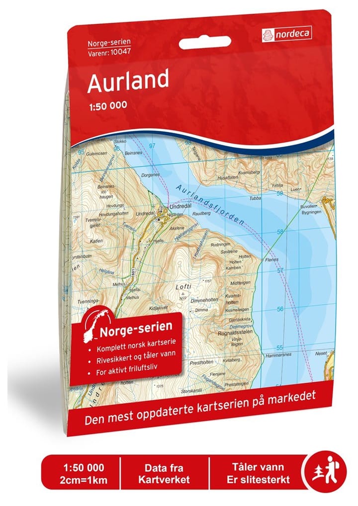 Nordeca Aurland Norge-Serien 1:50 000 Turkart Ugland IT