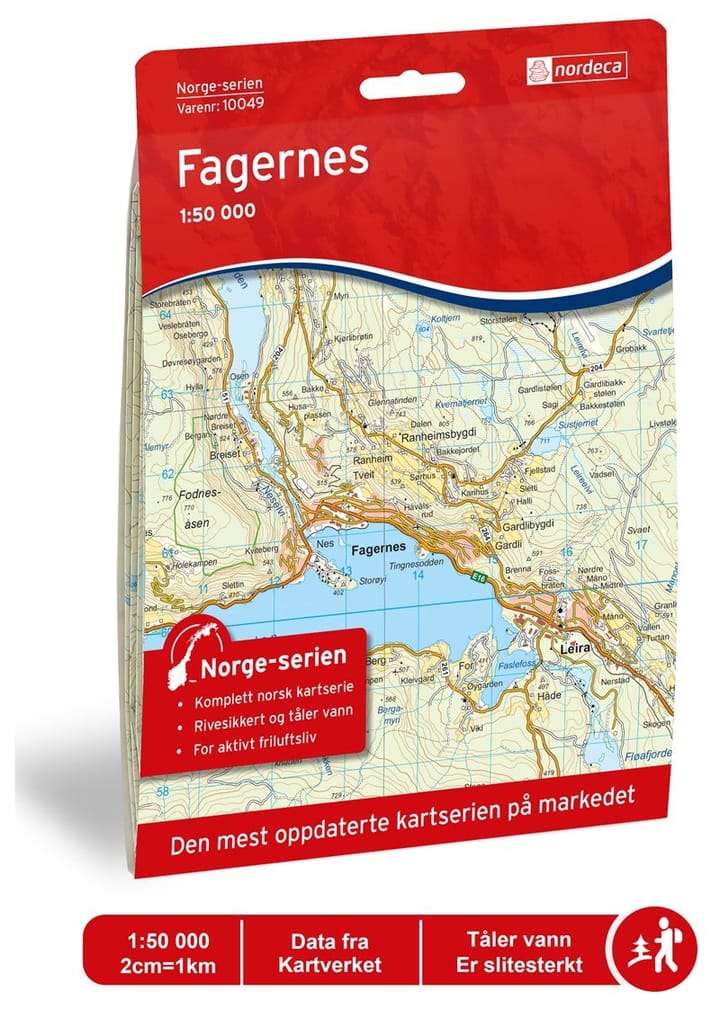 Nordeca Fagernes Norge-Serien 1:50 000 Turkart Ugland IT