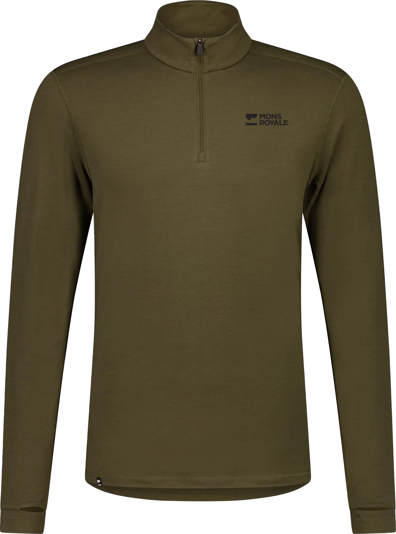 Mons Royale Men's Cascade Merino Base Layer 1/4 Zip Long Sleeve
