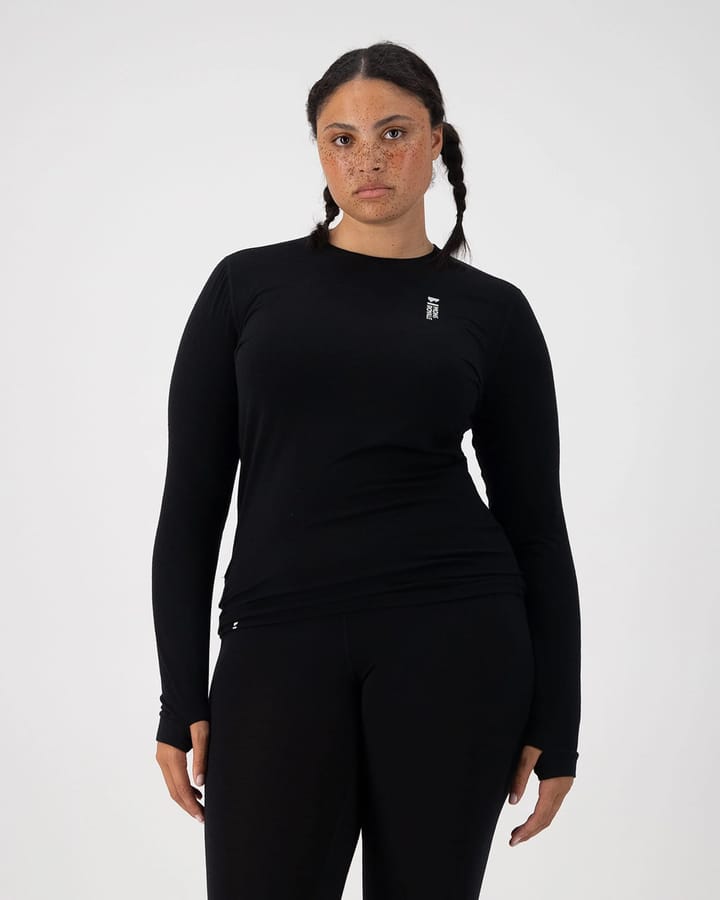 Mons Royale Women's Cascade Merino Base Layer Long Sleeve Black Mons Royale