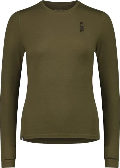 Mons Royale Women's Cascade Merino Base Layer Long Sleeve Dark Olive Mons Royale