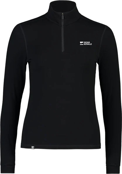 Mons Royale Women's Cascade Merino Base Layer 1/4 Zip Long Sleeve