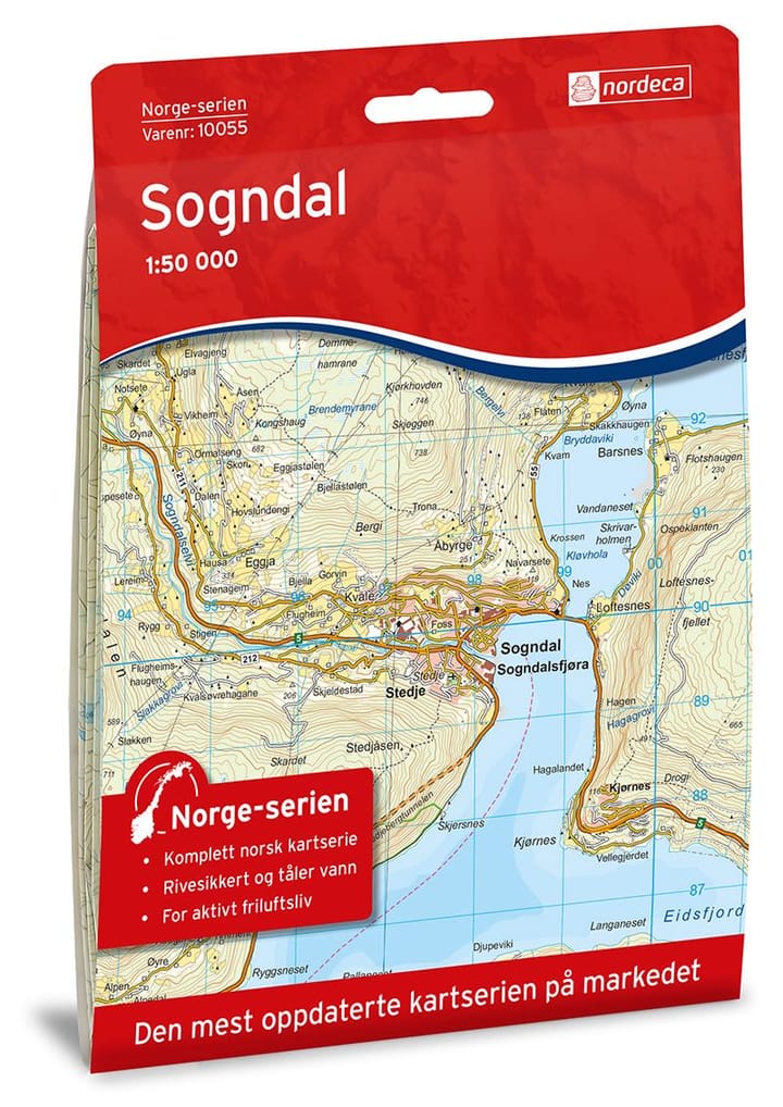 Nordeca Sogndal Norge-Serien 1:50 000 Turkart Ugland IT