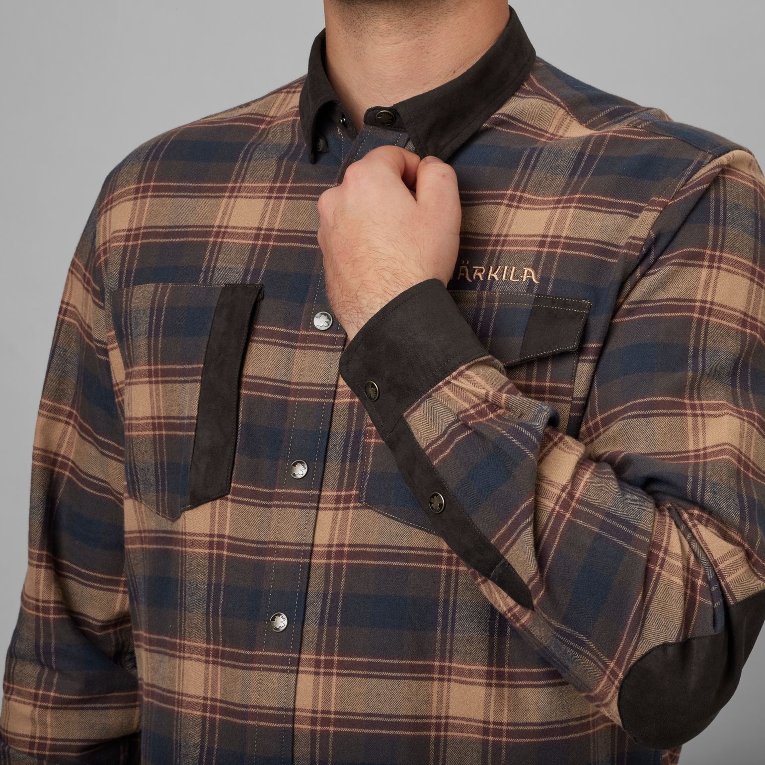 Härkila Men's Aivak Long Sleeve Shirt Burgundy