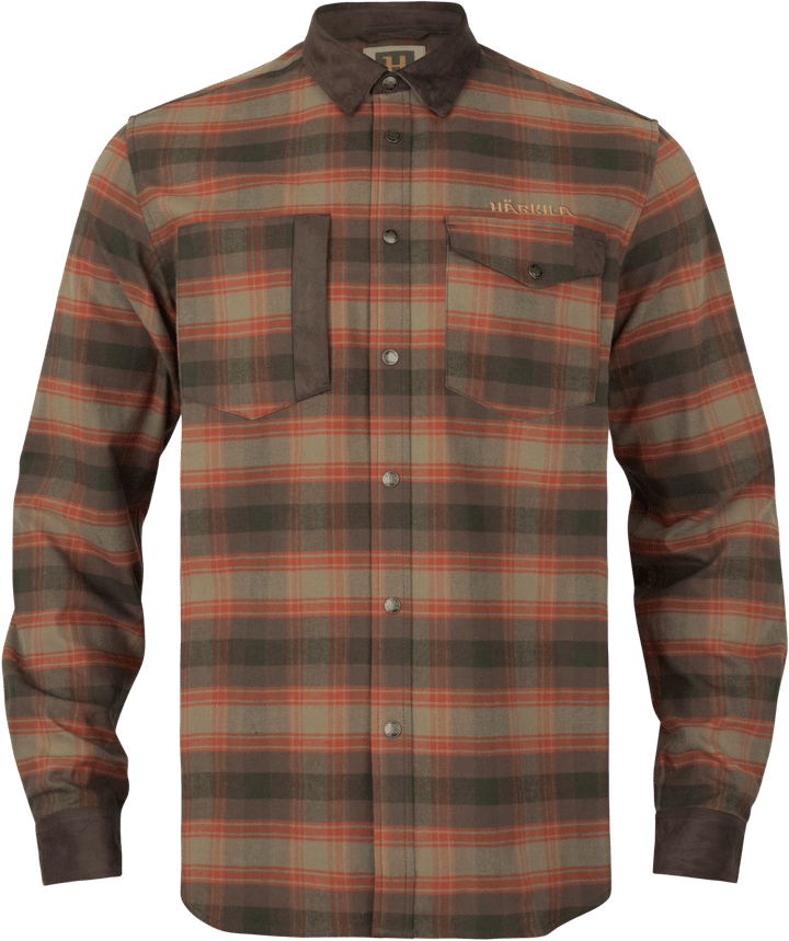Härkila Men's Aivak Long Sleeve Shirt Autumn Orange Check Härkila