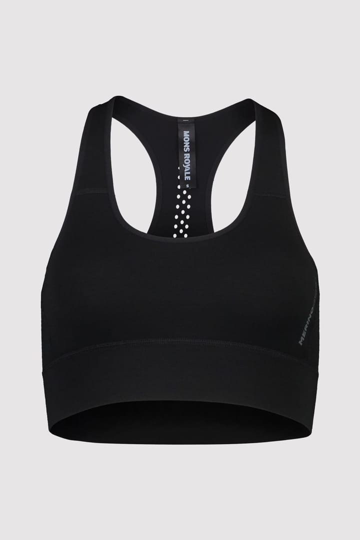 Women's Stratos Merino Shirt Sports Bra Black Mons Royale