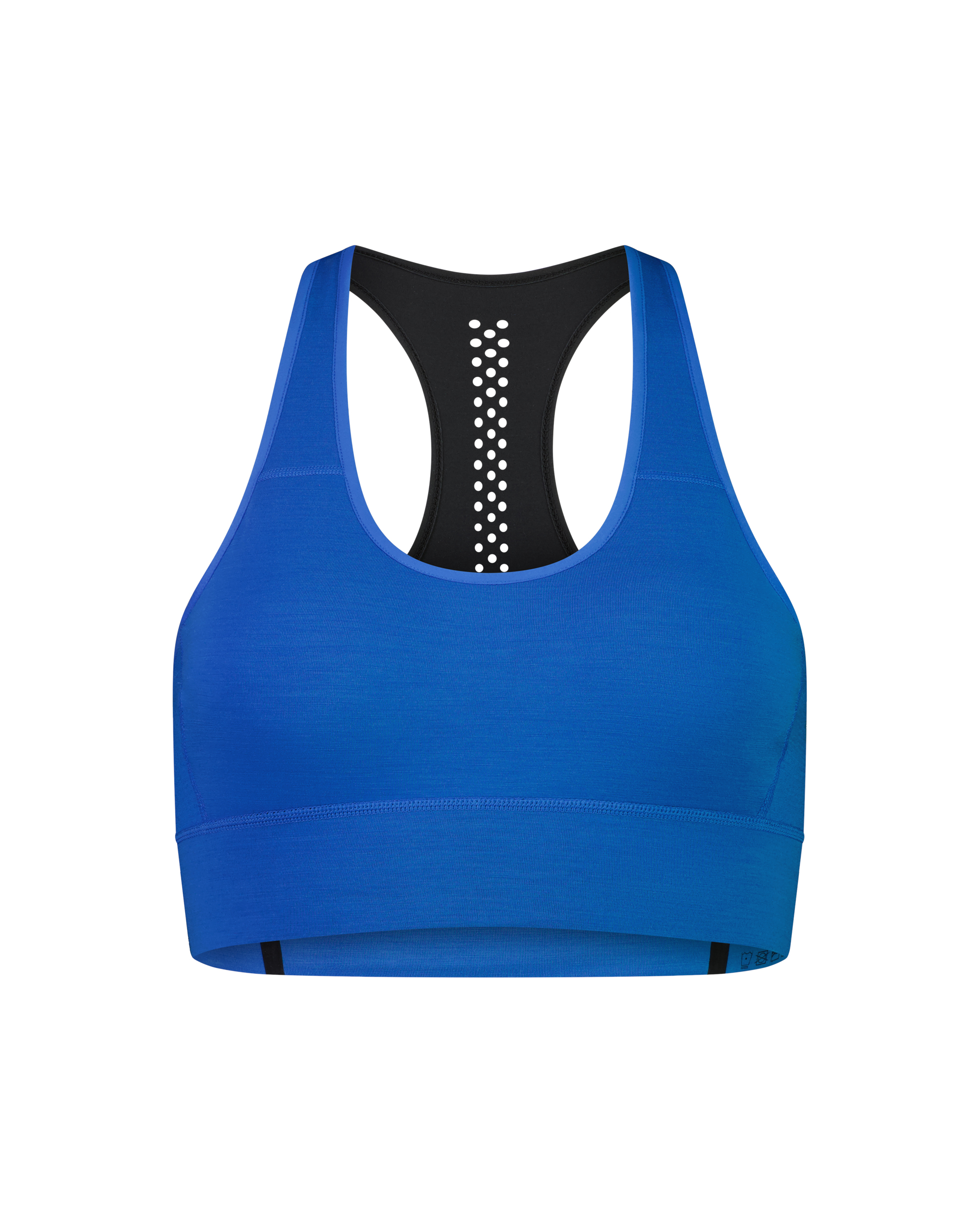 Mons Royale Women's Stratos Merino Shirt Sports Bra Pop Blue L, Pop Blue