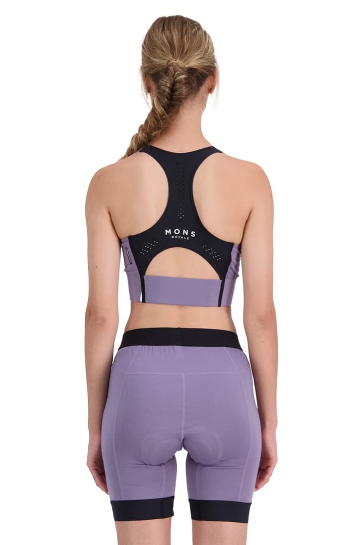 Mons Royale Women's Stratos Merino Shift Sports Bra Thistle Mons Royale