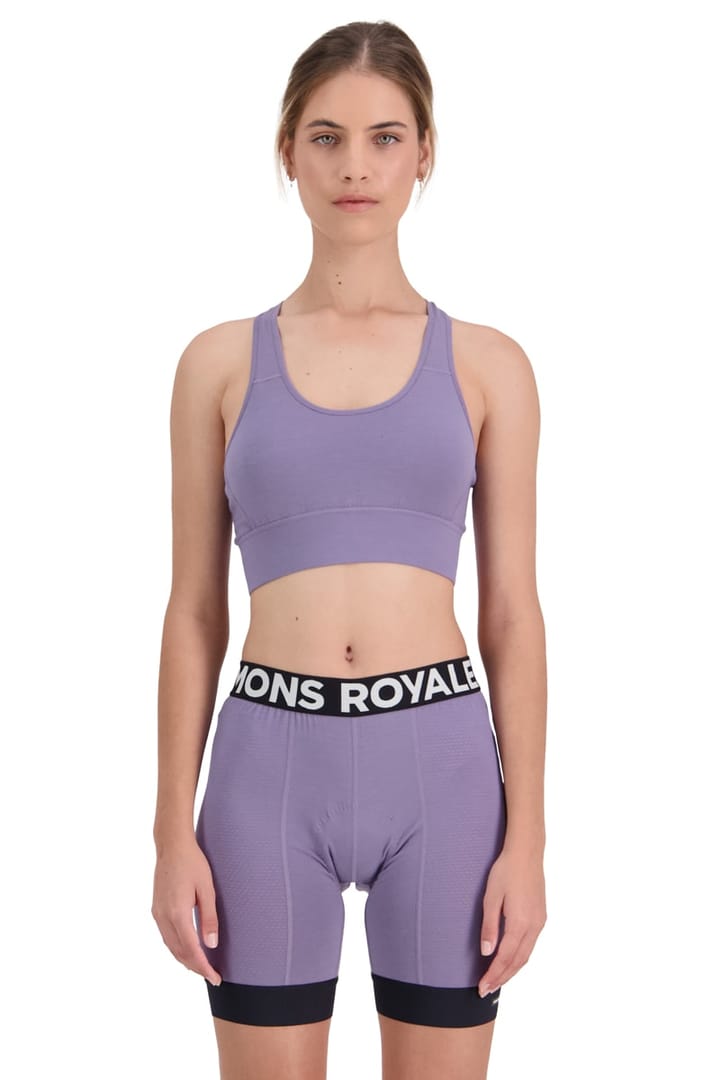 Mons Royale Women's Stratos Merino Shift Sports Bra Thistle Mons Royale