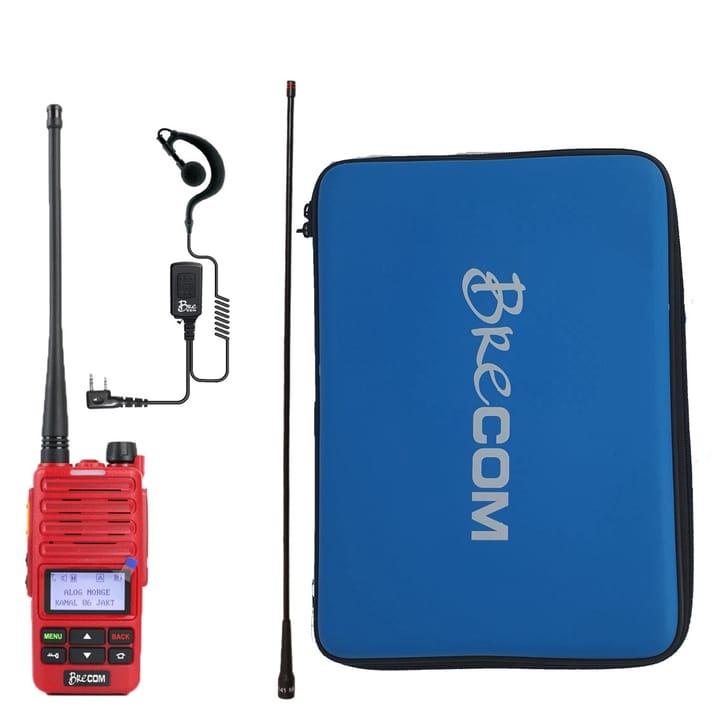 Brecom Vr-600d Jaktpakke -Radio,Headsett,Antenne Og Oppbevaringsveske BreCom