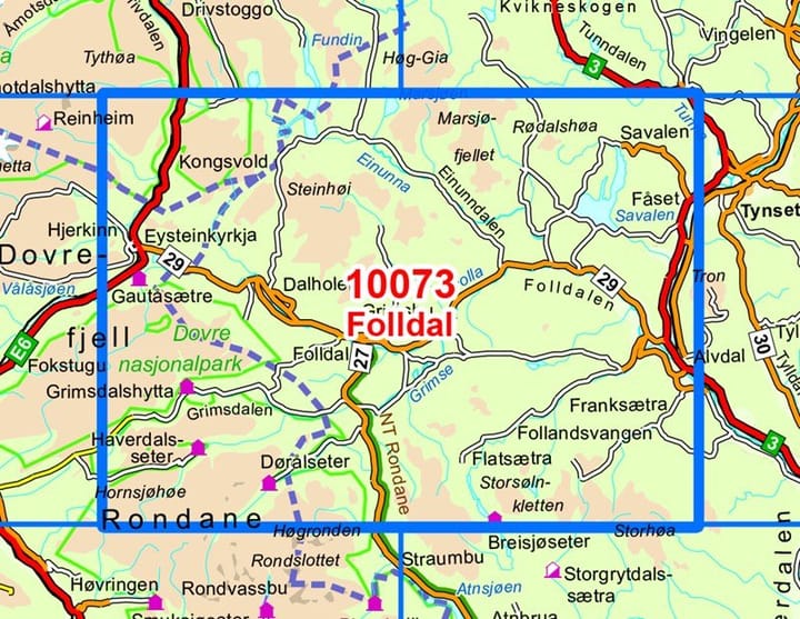 Nordeca Folldal Norge-Serien 1:50 000 Turkart Ugland IT