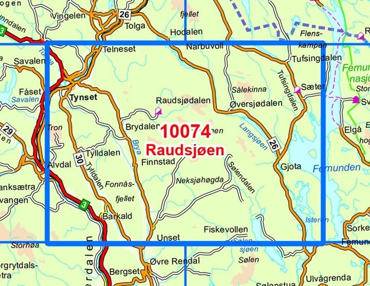 Nordeca Raudsjøen Norge-Serien 1:50 000 Turkart Ugland IT