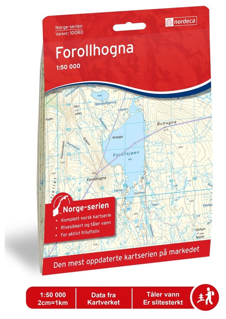 Nordeca Forollhogna Norge-Serien 1:50 000 Turkart Ugland IT