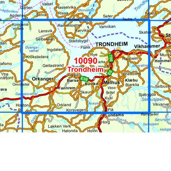 Nordeca Trondheim Norge-Serien 1:50 000 Nordeca