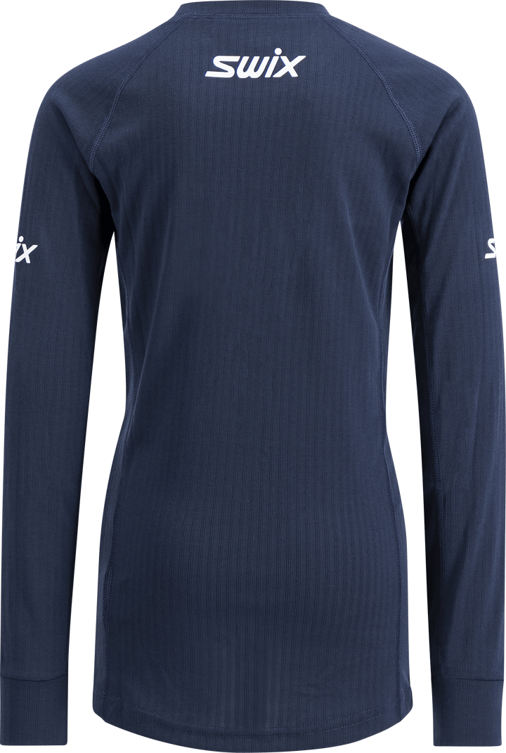 Swix Juniors' Racex Classic Long Sleeve Dark Navy/Bright White Swix