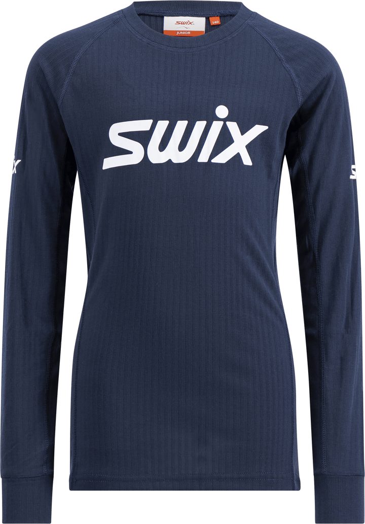 Swix RaceX Classic Long Sleeve Jr Dark Navy/Bright White Swix
