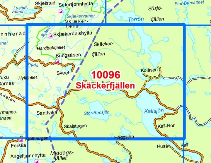 Nordeca Skäckerfjällen Norge-Serien 1:50 000 Turkart Ugland IT