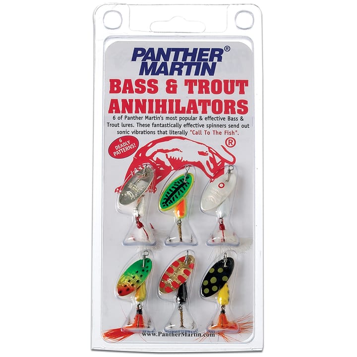 Panther Martin Panther Martin Sett Bass & Trout 6-Pack Effektiv Spinnerpakke For Ørretfiske Panther Martin Panther Martin Panther Martin Sett Bass & Trout 6-Pack Effektiv Spinnerpakke For Ørretfiske Panther Martin