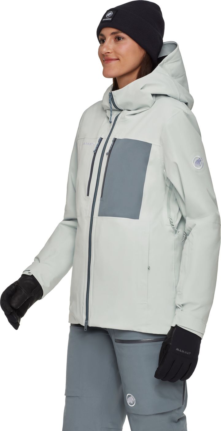 Mammut Women's Stoney Hardshell Thermo Hooded Jacket  Silver Sage/Strata Mammut