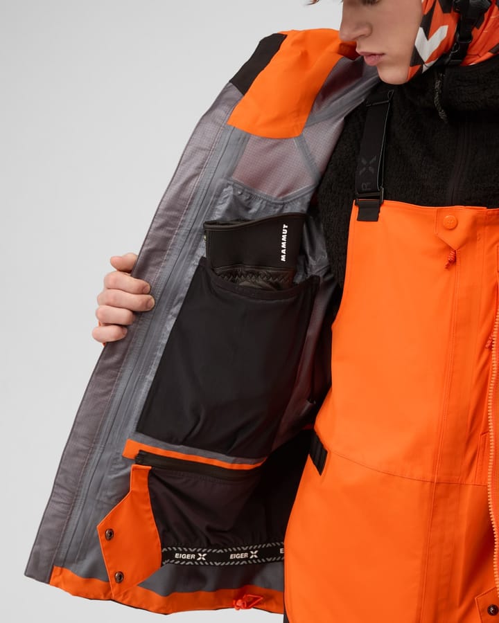Mammut Eiger Free Pro HS Hooded Jacket Men Eiger Orange-black Mammut