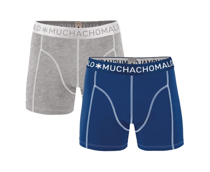Muchachomalo Man 1010 Boxer Solid 2pk Grey/Blue Muchachomalo