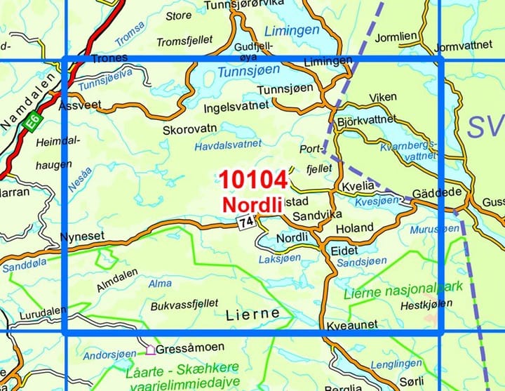 Nordeca Nordli Norge-Serien 1:50 000 Turkart Ugland IT