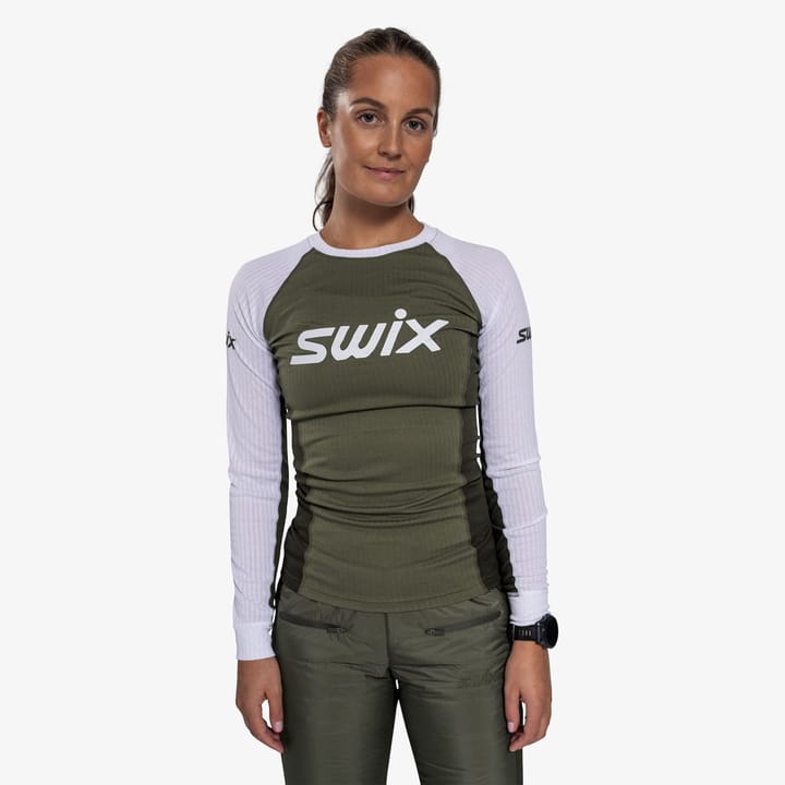 Swix Women's RaceX Classic Long Sleeve Olive/ Bright White Swix